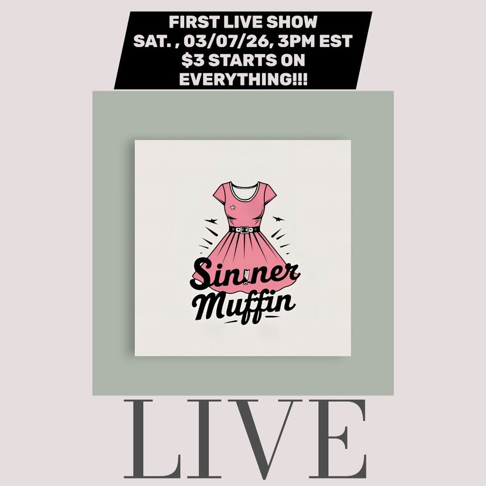 Sinner Muffin's Unlisted Item FIRST Live Show Flyer $3 Starts